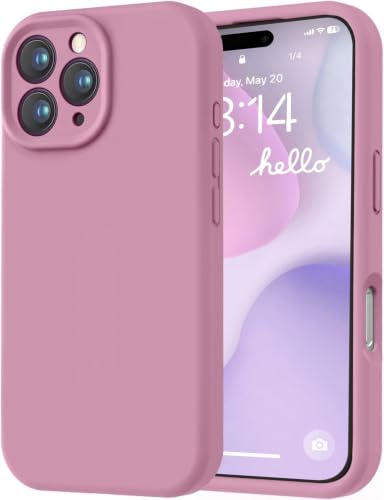 Image of LOVE 3000 Designed for iPhone 16 Pro Max Case, Premium Silicone with [Soft Anti-Scratch Microfiber Lining] Shockproof Protective Phone Case for Men Women Girls 6.9 inch, Lavender Purple