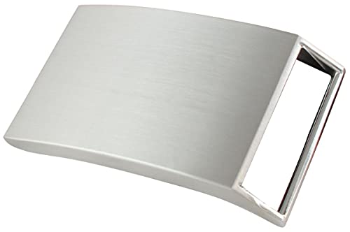 BELTINGER Gürtelschnalle 5,0 cm | Buckle Wechselschließe Gürtelschließe 50mm Massiv | Wechselgürtel bis 5cm | Silber