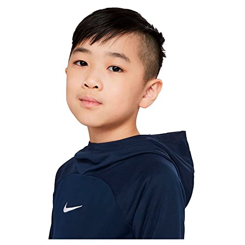 NIKE Boy's Lk Df Acdpr Hoodie, Obsidian/Obsidian/White, 104 UK - Image 3