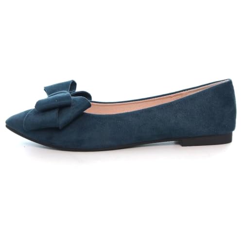 Image of TN TANGNEST Women Fashion Bowknot Flats Comfort Pointed Toe Dress Shoes