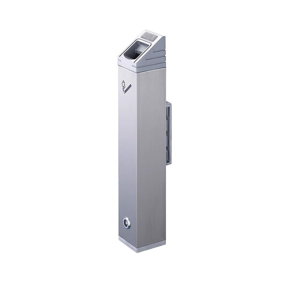 OWOHYG Ashtray Trash Can Stainless Steel Wall Mounted Ash Pillar Outdoor Street Cigarette Butt Collection Outdoor Ashtrays For Cigarettes.