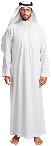 HOMELEX mens Muslim White Muslim Clothes