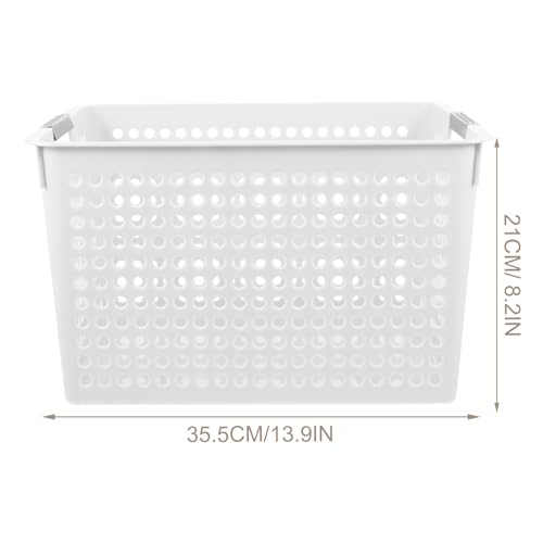 Panier à linge en plastique grand format blanc SHINEOFI polyvalent