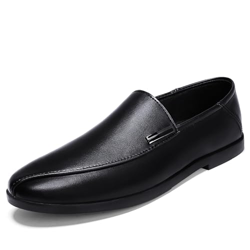 Dress Shoes for Men Men's Slip-On Casual Loafers Genuine Leather Outdoor Flats for Comfort and Style