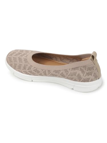 Image of Carlton London Women's Breathable Lightweight Everyday Patterned Ballet Flat