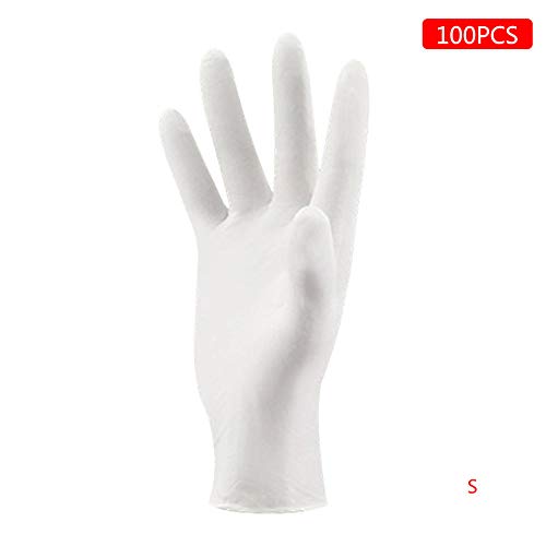 NHGFP 100pcs Hygienic Gloves Kitchen Dishwashing Work Gardening Hand Protection Gloves PVC Protective Gloves-PVC 100pcs S