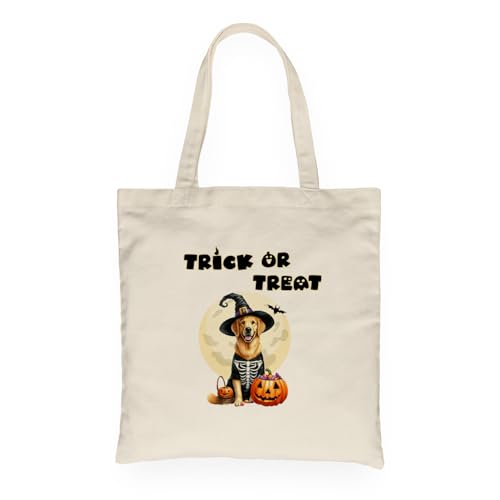Trick or Treat Golden Retriever Needs Candy Happy Halloween Night