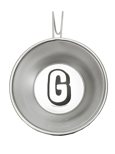 SPLASH FLASH アルファベット シェラカップ ステンレス 直火 イニシャル 目盛り付き 浅型 日本製 燕三条 (G)