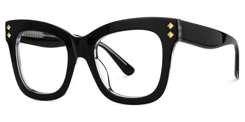 Image of VOOGLAM Square Blue Light Glasses for Women Anti Eyestrain Dry Eyes Computer Phone TV Eyewear Faustyna