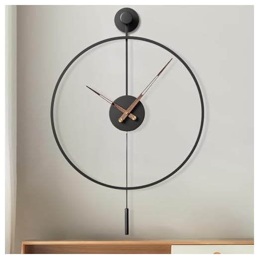 30.7×20 Inch Large Modern Decorative Giant Pendulum Wall Clocks,Big Classical Metal Dial Wall Clock