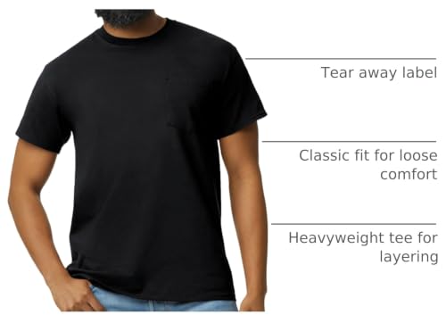 Image of Gildan Adult Ultra Cotton T-Shirt with Pocket, Style G2300, 2-Pack