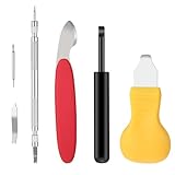 Classicseali 4PCS Watch Back Removal Tool,Durable Watch Back Opener Tool,Multi-Function Watches Opener Tools,for Mobile Phone and Tablet Repair Replacement Accessories, Watchmaker Adjustment,4 Colors
