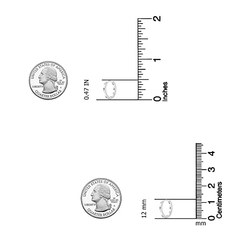 Image of TRUESILVER ACPL 925 Sterling Silver BIS Hallmarked Cubic Zirconia Small Huggie Hoop Earrings for Men Women and Girls