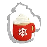 Q-BAKER Large Coffee Mug Cookie Cutter, 4' Hot Cocoa Mug Cutter Shapes Latte Cup, Beer Stein, Drink Cutter Mold