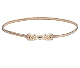 [Ein dehnbarer Gürtel für Sie!]: Achten Sie bitte darauf, dass der stilvolle Gürtel mit guter Dehnung ist. Insbesonders ist es ein Stretchy Metall Gürtel mit ineinander greifenden Schnalle. Deshalb könnte es zur Taille 71cm - 89 cm passen und Gürtel Breite ist 1cm.