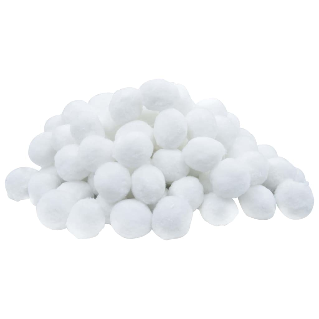 Kulki filtrujące do basenu, 2100 g, PE, białe, trwałe, wielokrotnego użytku, do czyszczenia wody w basenie, jacuzzi, spa, ogrodu, na zewnątrz