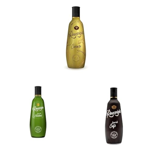 Ruavieja Crema de Orujo - 700 ml + Licor de Hierbas - 700 ml + Licor de Café - 700 ml