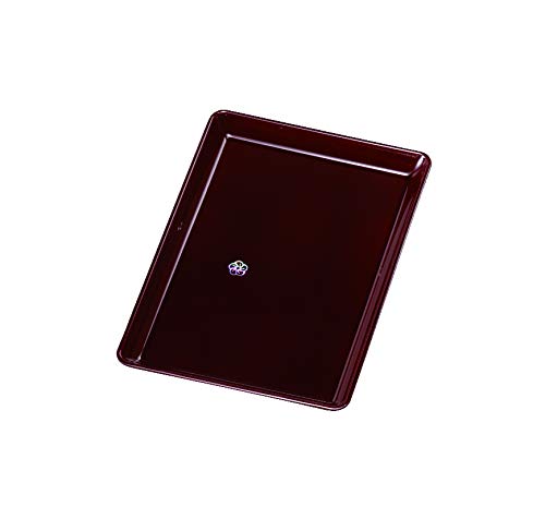 山家漆器店 8.0 PC 切手盆 溜 明月(本貝使用・貼箱入) 紀州漆器