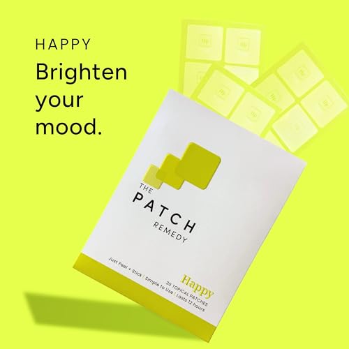 Image of The Patch Remedy Happy Patch | 5-HTP, L-Theanine, Rhodiola, Inositol, B6, Vitamin D3 | 30 Patches