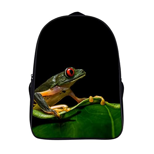 Sac à dos pour ordinateur portable enfant avec motif grenouille 3D ergonomique