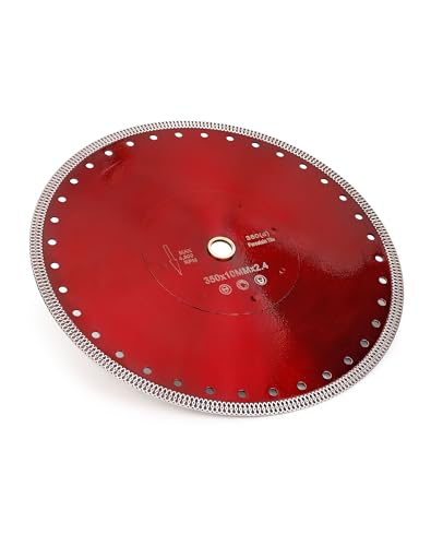 Image of Casaverde 14 inch Diamond Turbo Saw Blade with 1 inch Arbor | Fast,Clean Cuts for Wet Cutting,for Granite,Marble,Brick,Masonry,Paving Flag,Concrete,for Table and Chop Saws