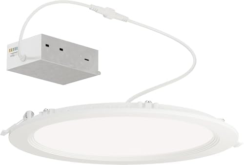 Maxim Lighting 67729WTWT Slim Baffle - 18W 1 5CCT LED Flush Mount-1 Inch Tall and 9 Inch Wide