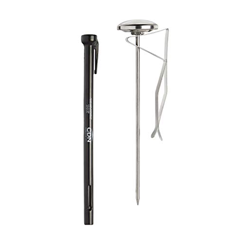 Cdn Proaccurate® Instant Read Beverage Frothing Thermometer With Clip For Precise Temperature Measurement, 6.5" Stainless Steel Stem, Easy To Read Display, Black Case (Irb220-F-6.5) #TOP1