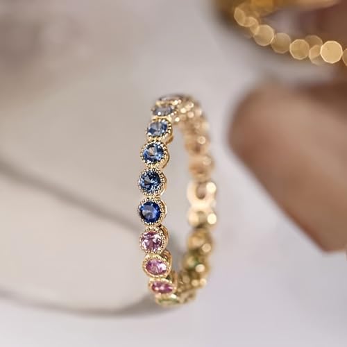 Gold Plated Cubic Zirconia Stylish Exquisite Statement Ring Personalized Accessory Ideal for Women's Daily Casual Wear Party Holiday Anniversary Love Jewelry Gift3