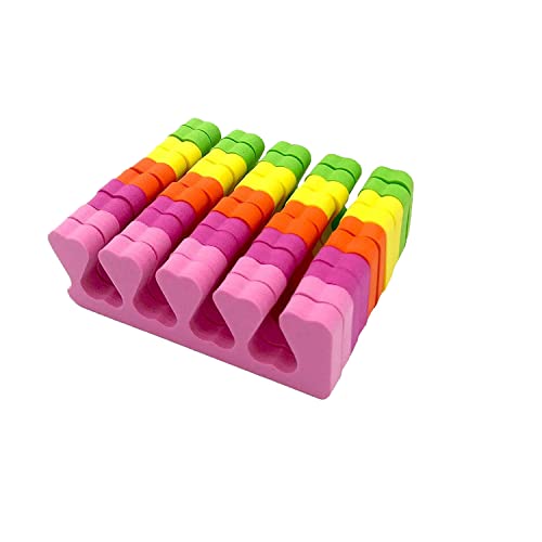 zalati Toes Separators 10pcs Finger Dividers Soft Foam Sponge Spacer for Nail Art Painting Gel Polish Coating Care