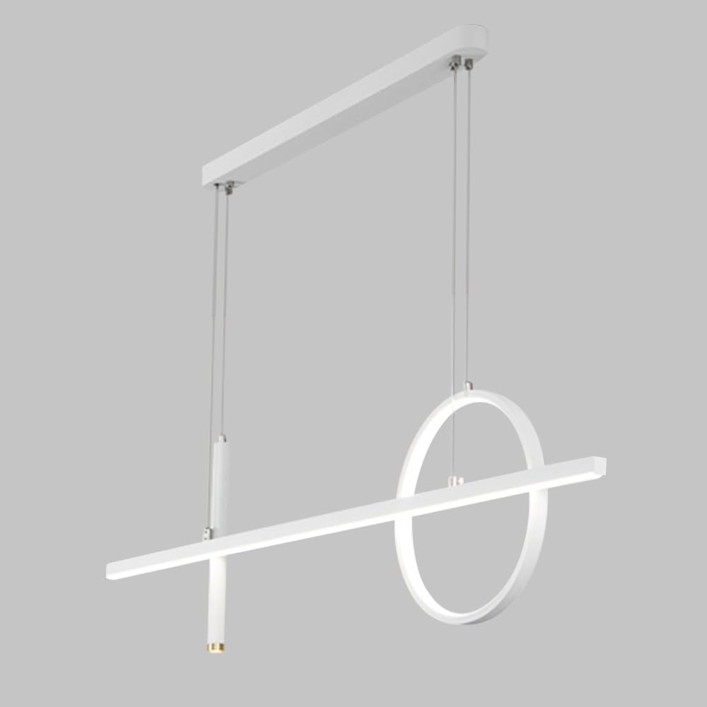 HXYSXHJUO Modern Linear Pendant Light LED Chandelier Ceiling Lamp Dining Room Lighting Fixture with Spotlight Nordic Hanging Chandeliers for Restaurant Bedroom Kitchen Island Lights