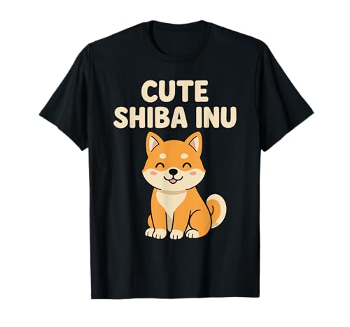 Cute Shiba Inu Dog Cartoon Adorable Pet Lover T-Shirt