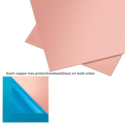 2 Pack 18 Gauge Copper Sheet
