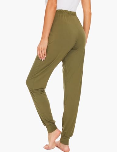 Image of GYS Women's Pajama Pants - Viscose Made from Bamboo, Joggers Pants with Pockets Comfy Lounge Sleep Pants Pj Bottoms