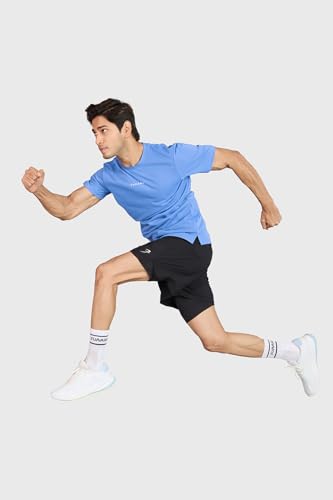 Image of FUAARK Men Solid Slim Fit Polyester Gym & Running Wear Tshirt
