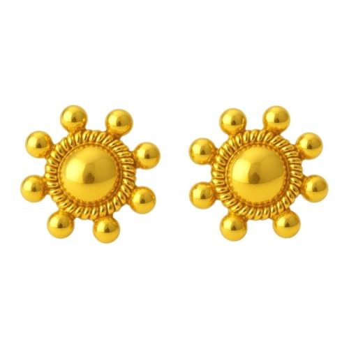 Boucles d'oreilles tournesol or jaune 18 carats pour sublimer vos tenues