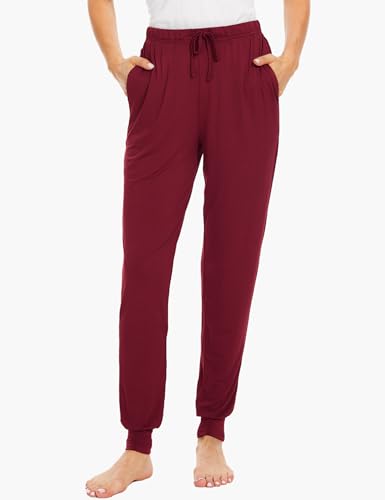 Image of GYS Women's Pajama Pants - Viscose Made from Bamboo, Joggers Pants with Pockets Comfy Lounge Sleep Pants Pj Bottoms
