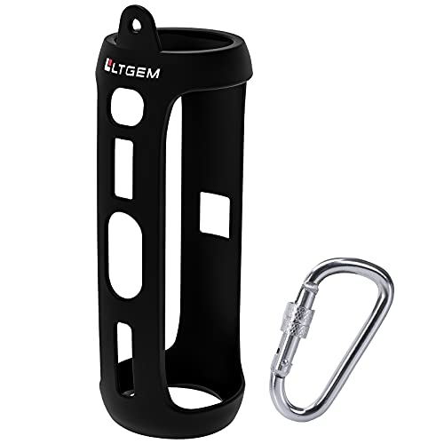 Étui silicone JBL Flip 5 LTGEM avec mousqueton housse protection noire portable