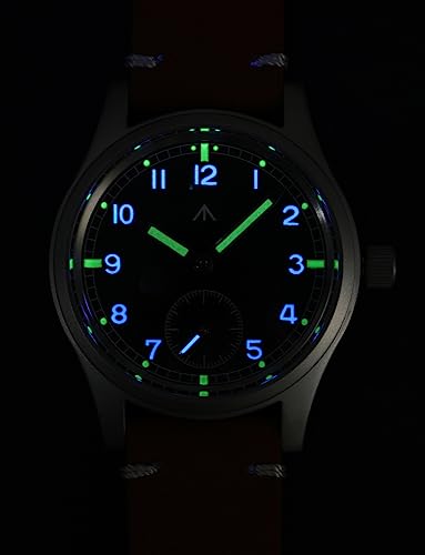 Image of TACTICAL FROG Militado D12 Military Mens Watch VD78 Quartz Sapphire Crystal C3 Super Luminous 36mm Dial Military-Style Dress Watches, 100M Waterproof