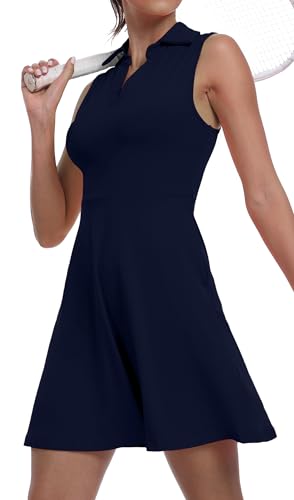 Womens Two Piece Tennis Golf Dress UPF 50+ Active Athletic Exercise Sports Wear Dresses for Women with Pocket Separate Shorts