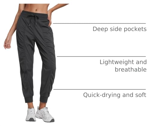 Image of CRZ YOGA Ease Line Joggers 26 inch /28.5 inch /30.5 inch | Casual, Lightweight, Ruched Design, Pockets, for Women
