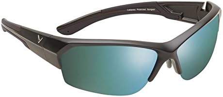Callaway Sungear Raptor Golf Sunglasses – Matte White Plastic Frame, Gray Lens w/Green Mirror