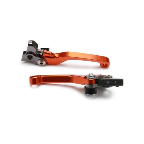 Levier d'embrayage moto Husqvarna anti casse aluminium orange CNC - 4