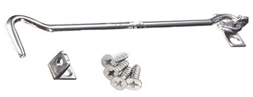 DIY Crafts Style No # 2, Silver, 3 Pcs Cabinet Door Gate Window Latches Hook & Eye Wind-Proof Silent Lock fo (Style No # 2, Silver)-picture-16