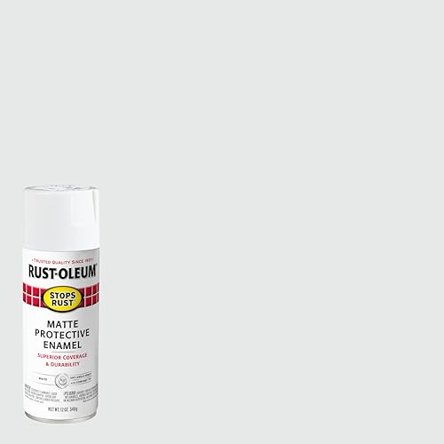 Image of Rust-Oleum 401642 Stops Rust Spray Paint, 12 oz, Matte White