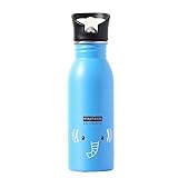 Ling Stainless Steel Water Bottle Kids school Toddlers Girls Boys School Bike Holder with Straw...