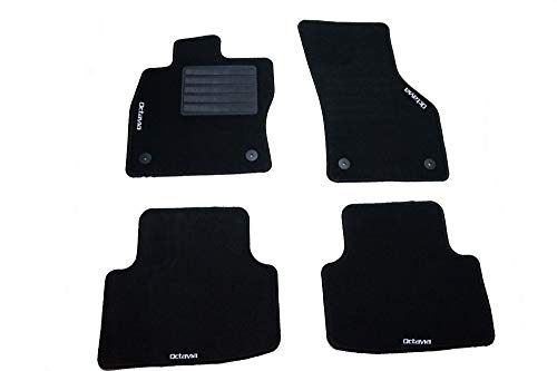 carmats Compatible avec les tapis Octavia Série 3 en velours - 4 Fix