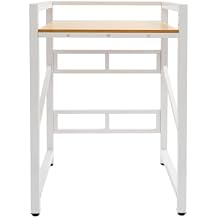 Washer Dryer Stacking Rack Stand, Heavy Duty Steel Standing Storage Shelf, Over The Washer and Dryer Shelves Space Saving, Load Capacity 300kg, for Bathroom Laundry Room White