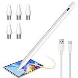 Interrupteur intelligent et protection anti-erreur sur tout l'écran : Ce stylet i-pad ne nécessite aucun appairage Bluetooth ; il suffit de tapoter deux fois sur la pointe pour l'allumer ou l'éteindre. Il s'éteint automatiquement après 30 minutes d'inactivité pour économiser la batterie. Des voyants lumineux (rouge pendant la charge, bleu pendant l'utilisation, vert fixe lorsque la batterie est complètement chargée) vous permettent de contrôler le niveau de la batterie. La technologie anti-erreur tactile sur tout l'écran permet un contact direct avec la paume de la main pour dessiner, esquisser et écrire, offrant ainsi une expérience utilisateur confortable