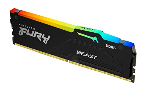 Image of Kingston FURY Beast RGB 8GB 5200MT /s DDR5 CL40 DIMM Desktop Memory Single Module | Intel XMP 3.0 | Infrared Sync Technology | Overclocking Stability | KF552C40BBA-8