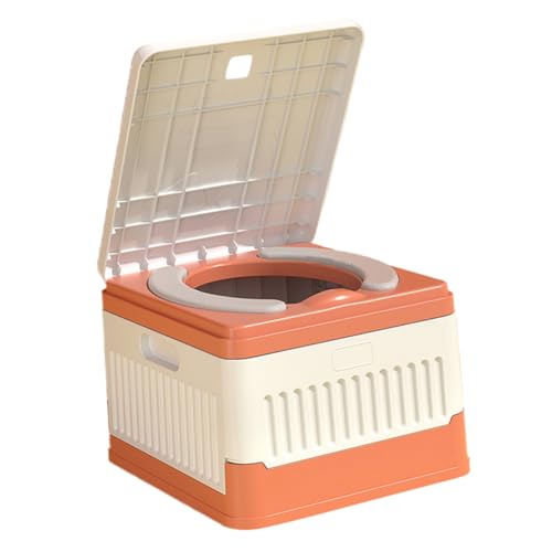 DIKACA Plegar inodoro para pequeño orinal capacitación acolchado portátil baño baño de viaje para asiento de inodoro plegable para pequeños PU